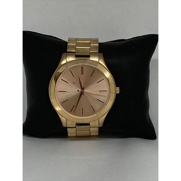 Michael Kors MK3197 Women's Stainless Steel Analog Rose Dial Quartz Watch XX867 - Picture 1 of 12